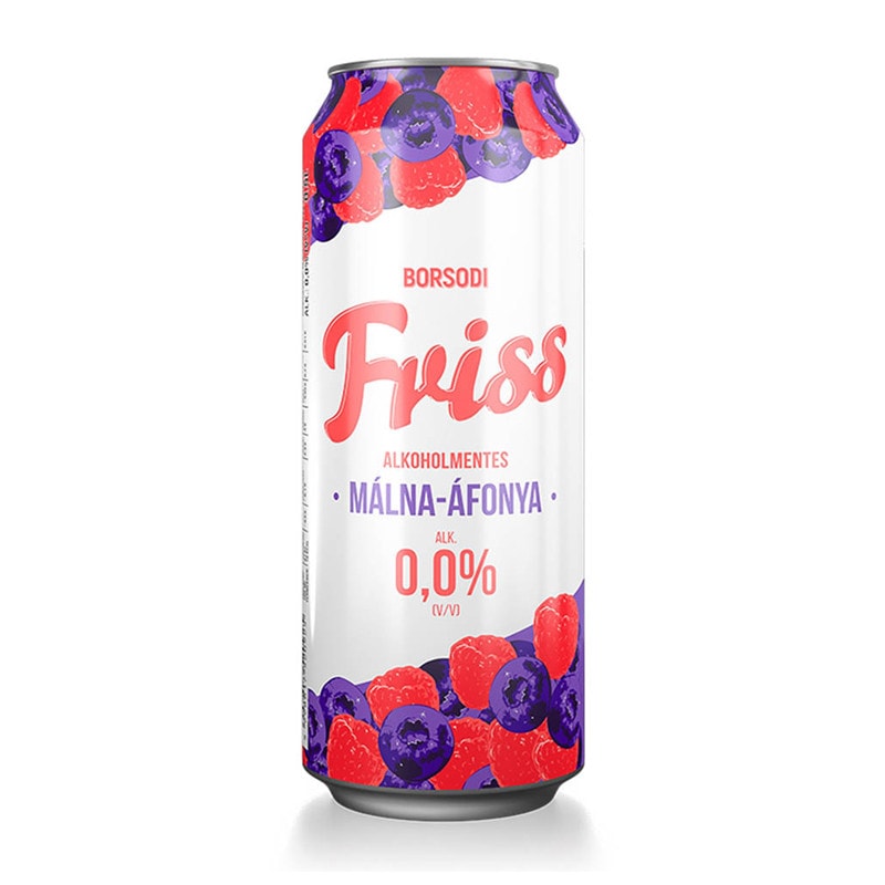 Borsodi Friss Málna-Áfonya Dob.0.5L